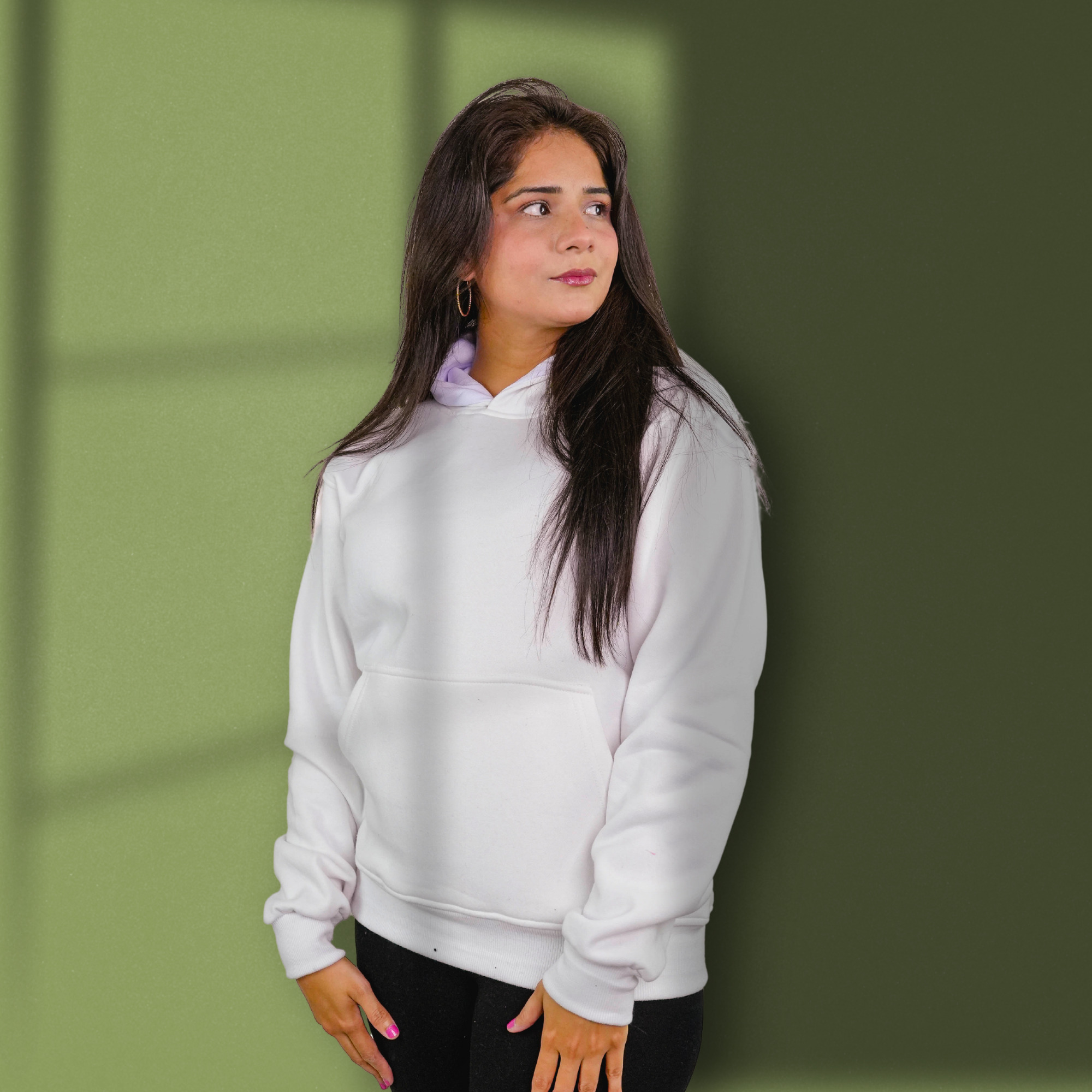 Premium White Cotton Hoodie 2